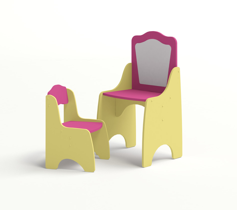 Кукольная мебель "Трюмо и стул"