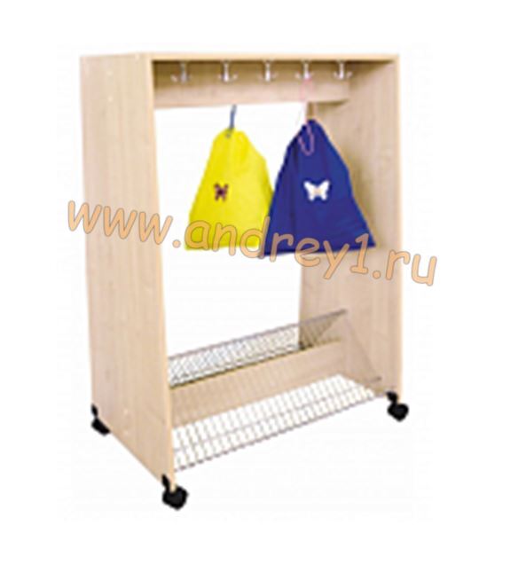 Шкаф для детской одежды передвижной (10 мест) 