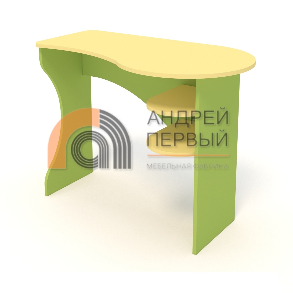 Стол - баклажан с полками ЛДСП цвет