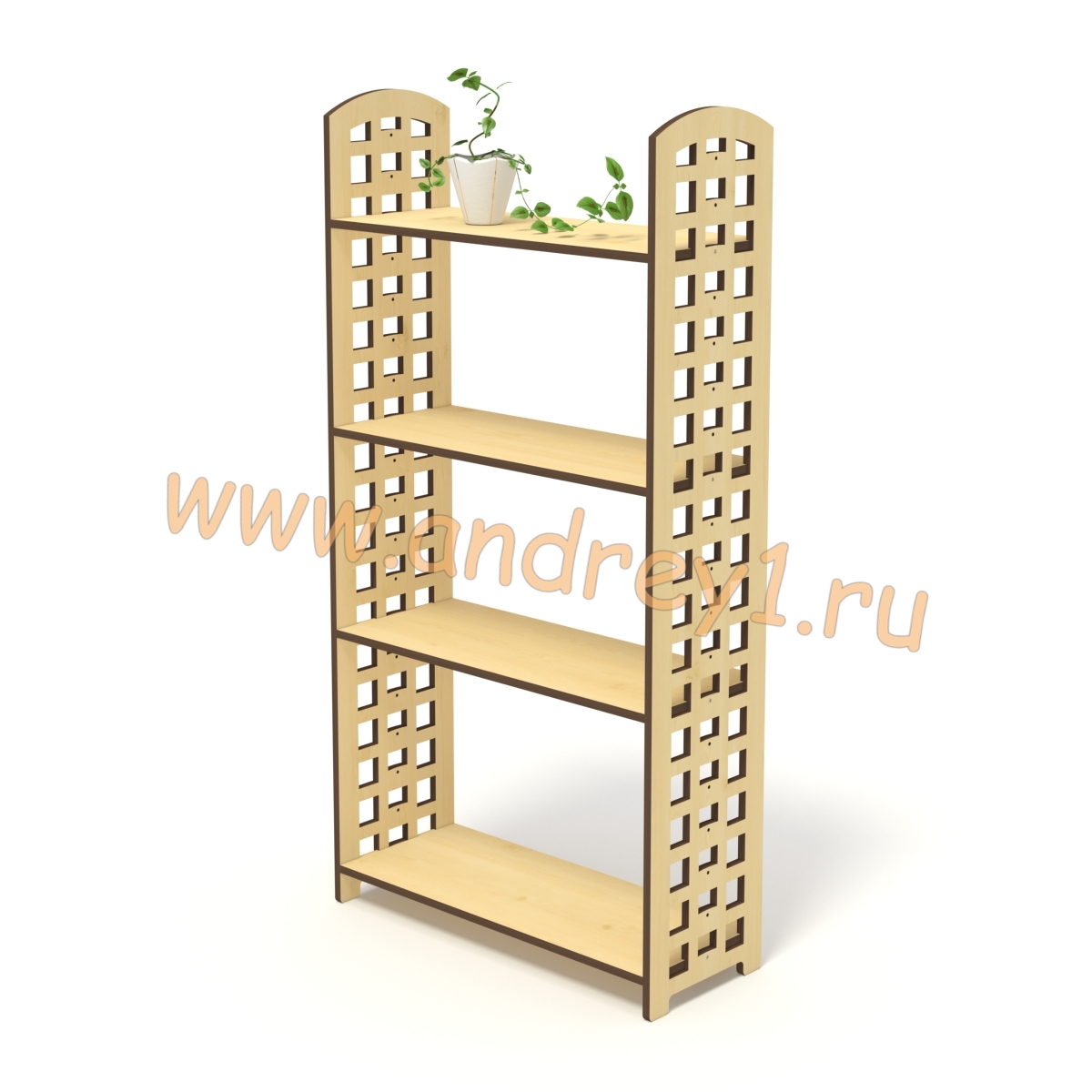 Стеллаж для уголка природы высокий односекционный 
