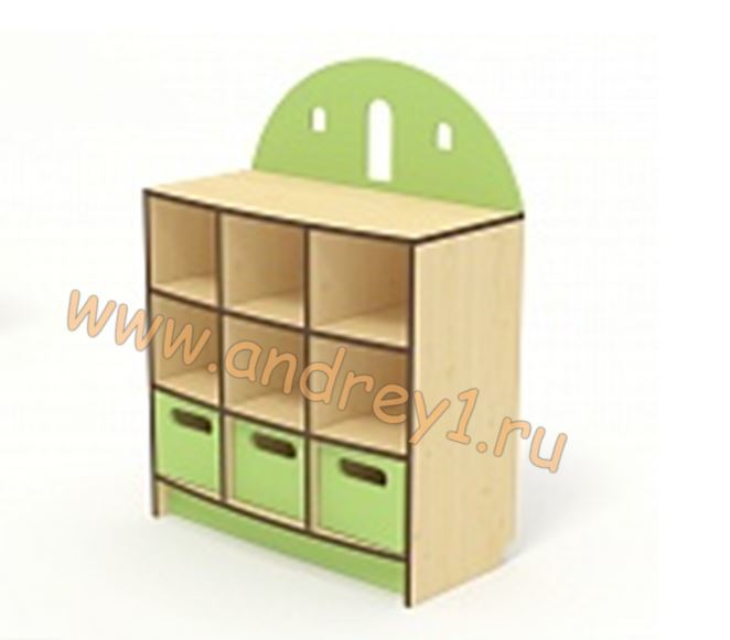 Секция от стенки для игрушек многосекционной с ящиками